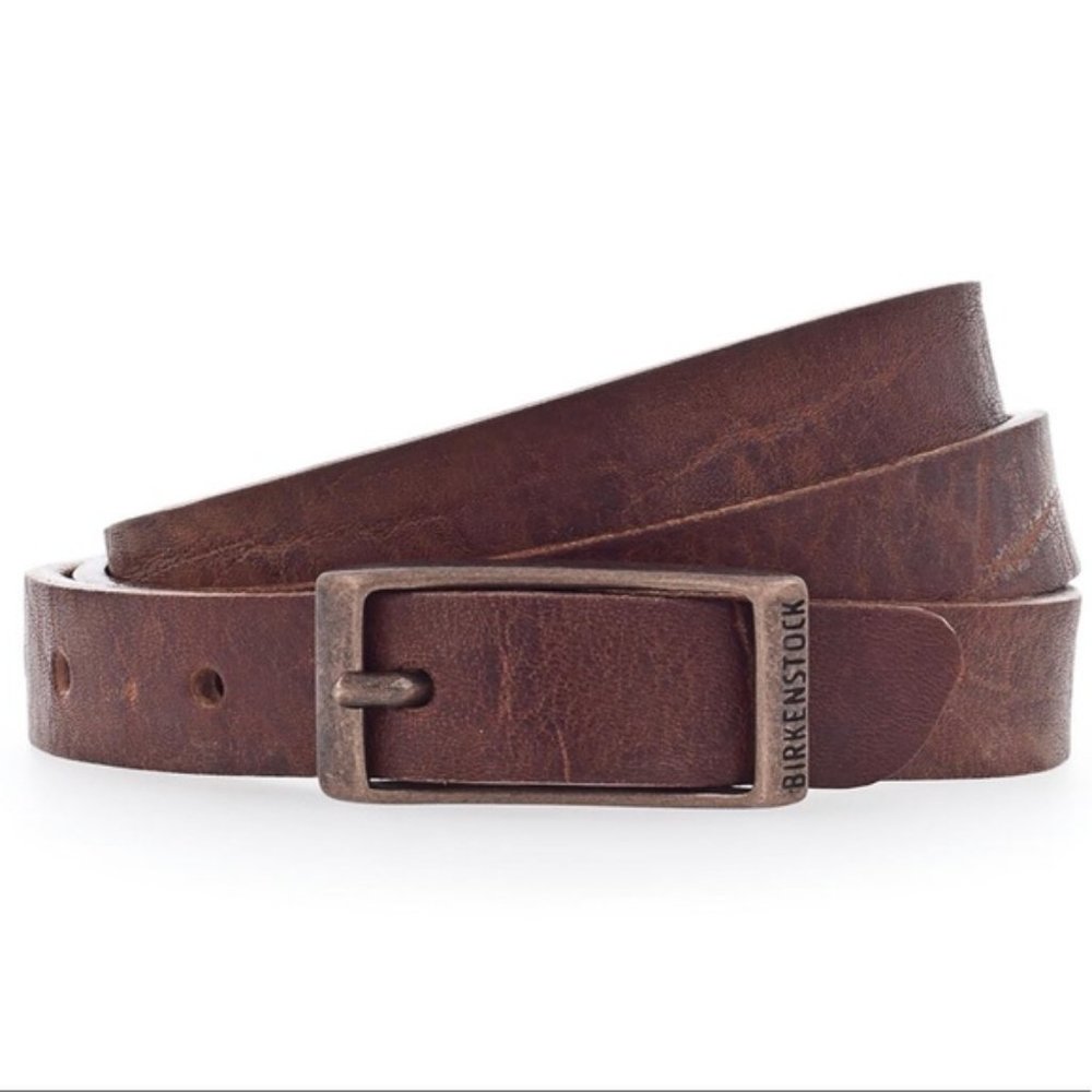 Birkenstock Cognac  Ohio Slim Leather Belt